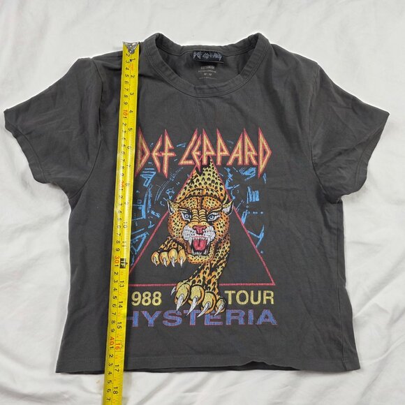 Def Leppard Hysteria 1988 Tour Shirt Cotton On Mens Medium Black Short Sleeve - Picture 8 of 9